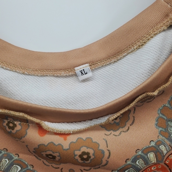 Leopard and floral print pullover women's size xl - Picture 6 of 6